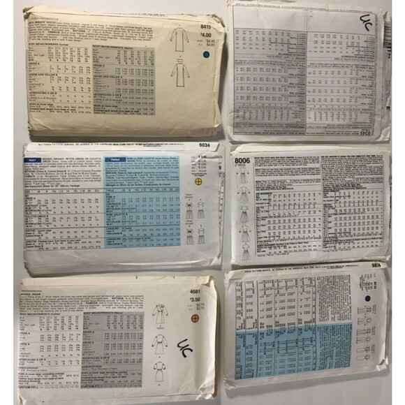 Sewing Patterns Mixed 6 Lot Women's Dresses Size 6,8, 10,12,14,16 VTG Uncut A13 - Picture 4 of 5